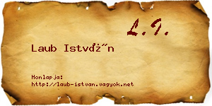 Laub István névjegykártya